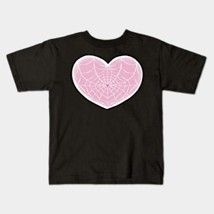 Pastel Spider Web Heart Kids T-Shirt